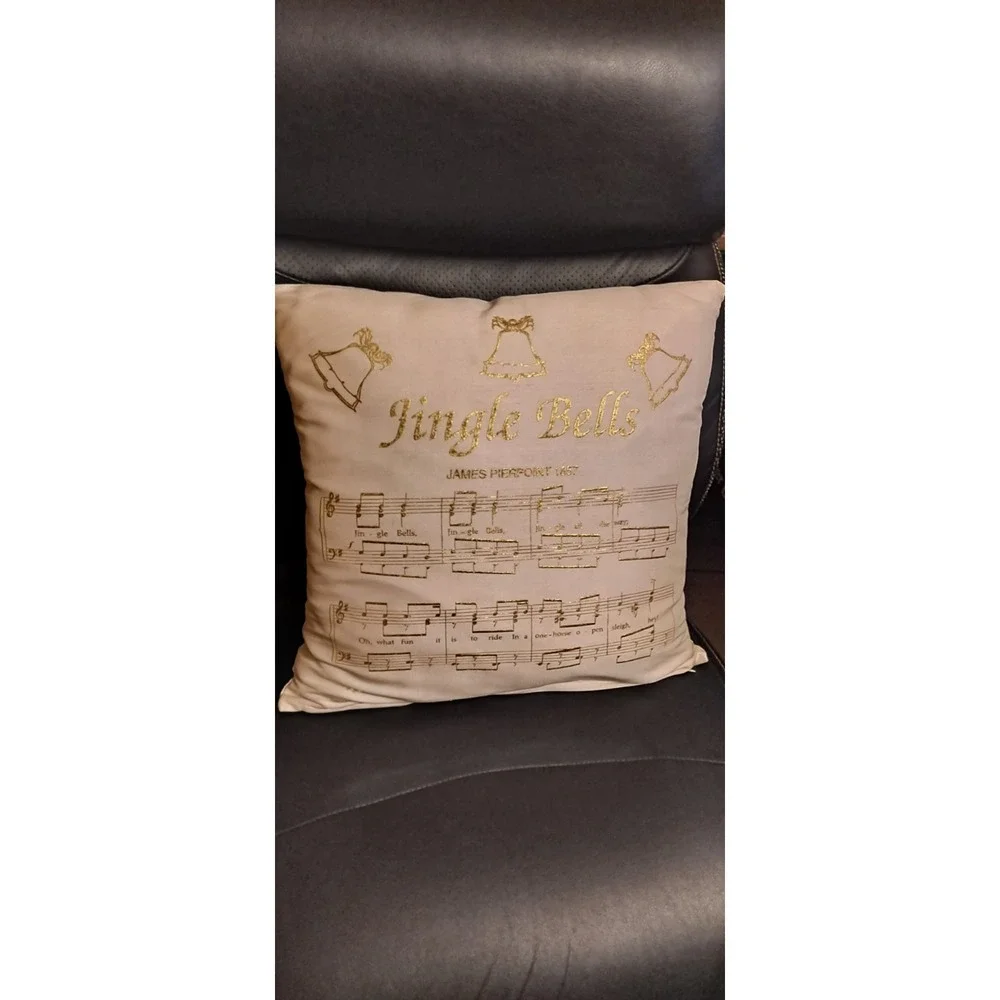 Jingle Bells Christmas Pillow 15x17x4